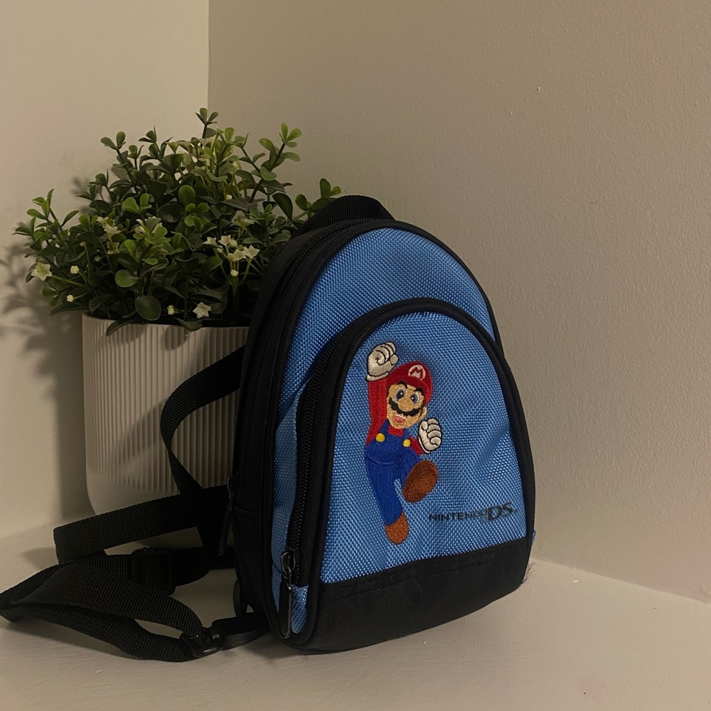Nintendo Blue and Black Super Mario Backpack